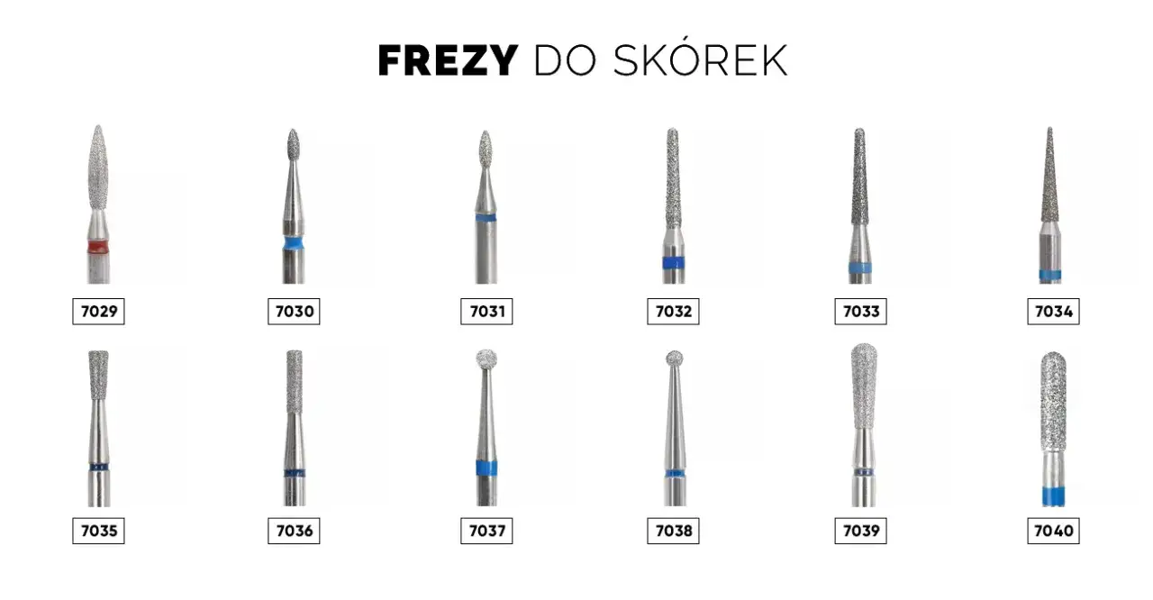 rodzaje frezów do paznokci ceramiczne diamentowe